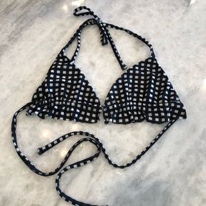 Black and White Swim Top